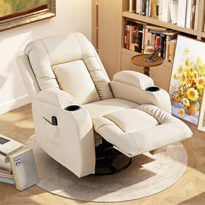 HOMCOM PU Leather Recliner Chair, Recliner Armchair with Extended Footrest, Cup Holders and Side Pockets Additional View 39