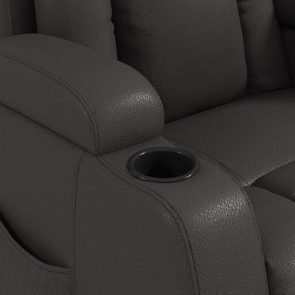 HOMCOM PU Leather Recliner Chair, Recliner Armchair with Extended Footrest, Cup Holders and Side Pockets Additional View 10