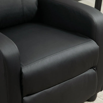 HOMCOM Massage Recliner Armchair with 150&deg; Recline, Faux Leather, Side Pocket, Black Additional View 10