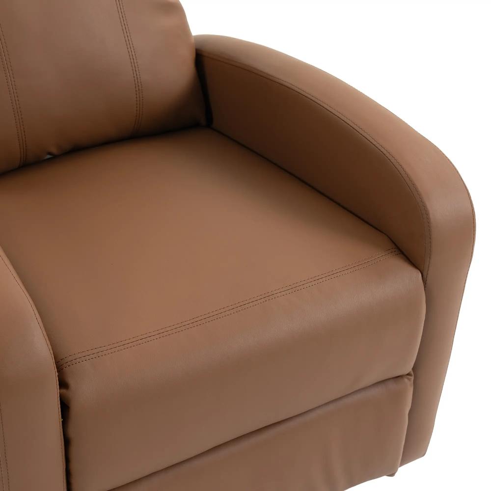 HOMCOM Recliner Armchair, Massage Faux Leather Push Back Reclining Chair with Adjustable Leg Rest, Side Pocket Additional View 28