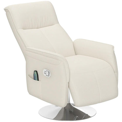 HOMCOM 10-Point Massage Recliner Armchair - Cream Additional View 11