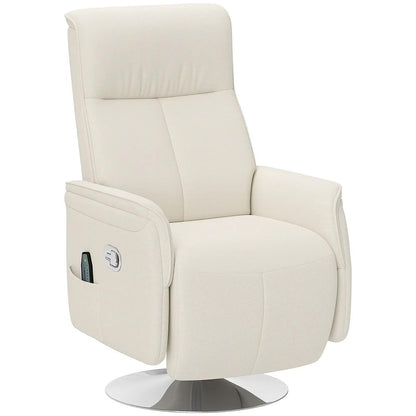 HOMCOM 10-Point Massage Recliner Armchair - Cream