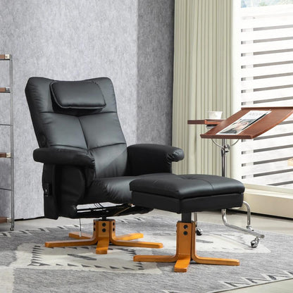 HOMCOM Faux Leather Massage Recliner Chair, with Storage Ottoman Additional View 21