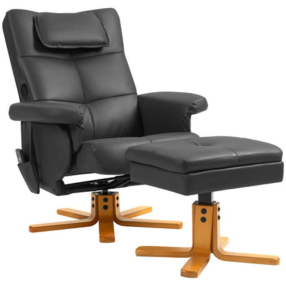 HOMCOM Faux Leather Massage Recliner Chair, with Storage Ottoman Additional View 22
