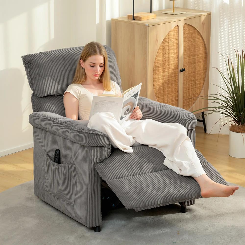 HOMCOM Corduroy Electric Massage Recliner Additional View 13