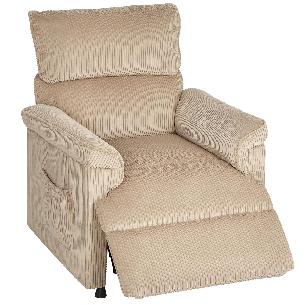 HOMCOM Corduroy Electric Massage Recliner