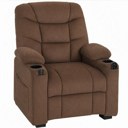 HOMCOM Electric Massage Recliner Armchair with Vibration, Heat, Whisper-Quiet Motor, Memory Function, Fleece Power Reclining Chair with Spring Pack, USB Port, Footrest Additional View 12
