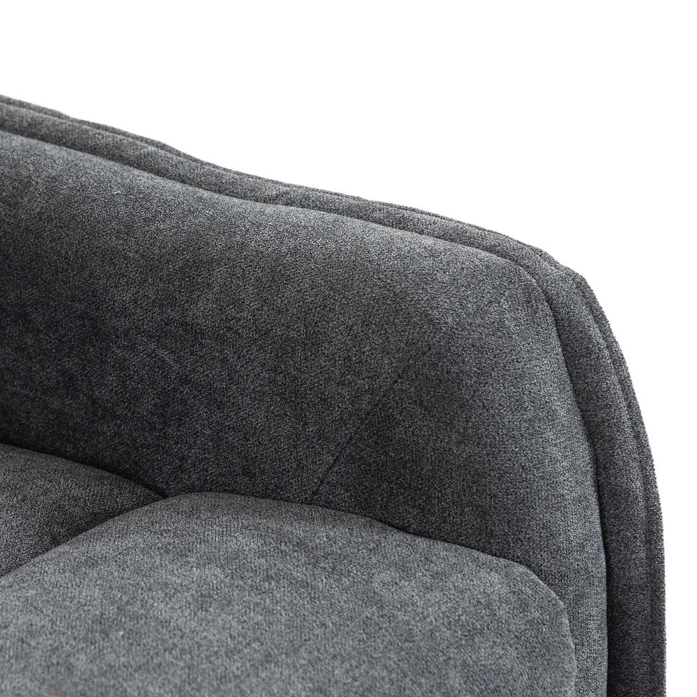 HOMCOM Recliner Armchair, Chenille Recliner Chair with Massage and Heat, 360&deg; Swivel Rocking Manual Recliner Additional View 12