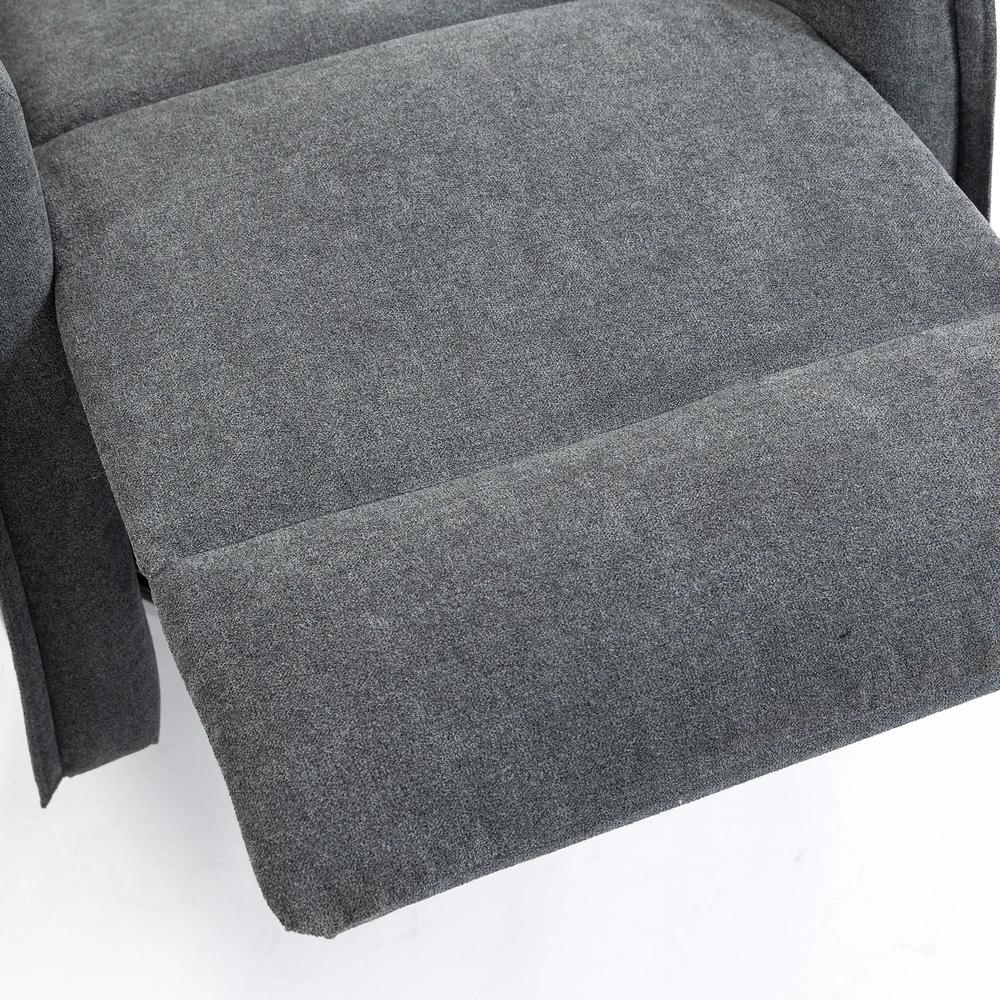 HOMCOM Recliner Armchair, Chenille Recliner Chair with Massage and Heat, 360&deg; Swivel Rocking Manual Recliner Additional View 13