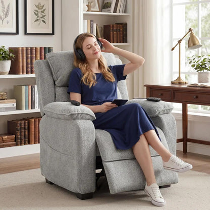 HOMCOM Power Recliner Armchair with Massage and Heat, Electric Reclining Chair with Wide Spring Seat Additional View 14