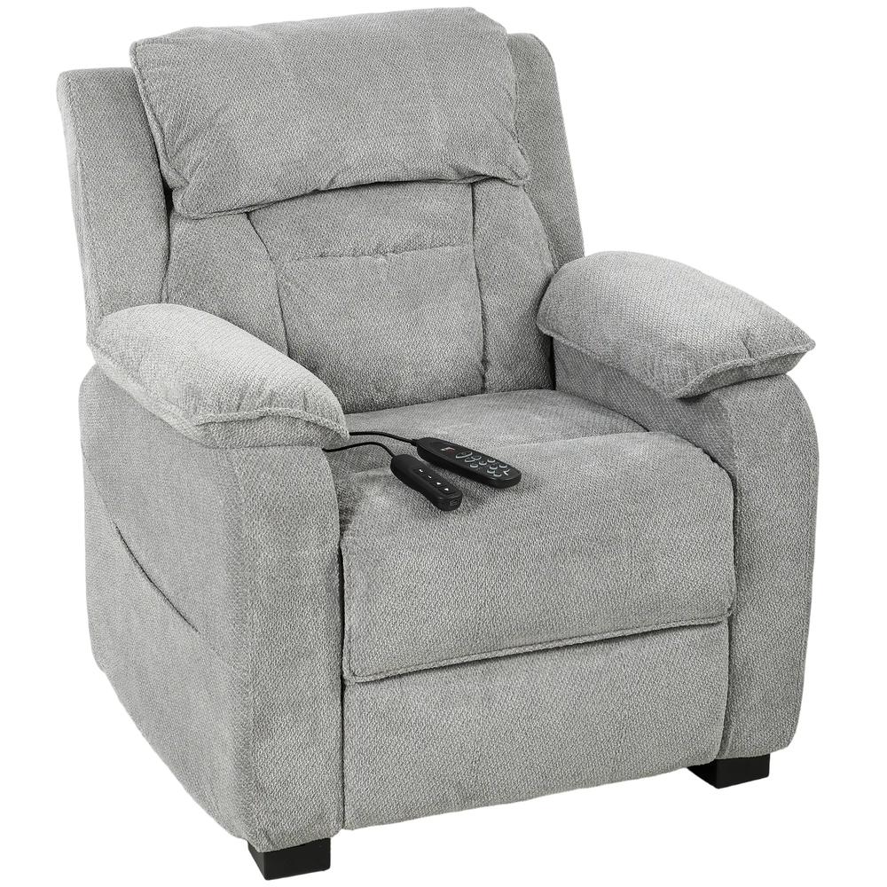 HOMCOM Power Recliner Armchair with Massage and Heat, Electric Reclining Chair with Wide Spring Seat Additional View 15