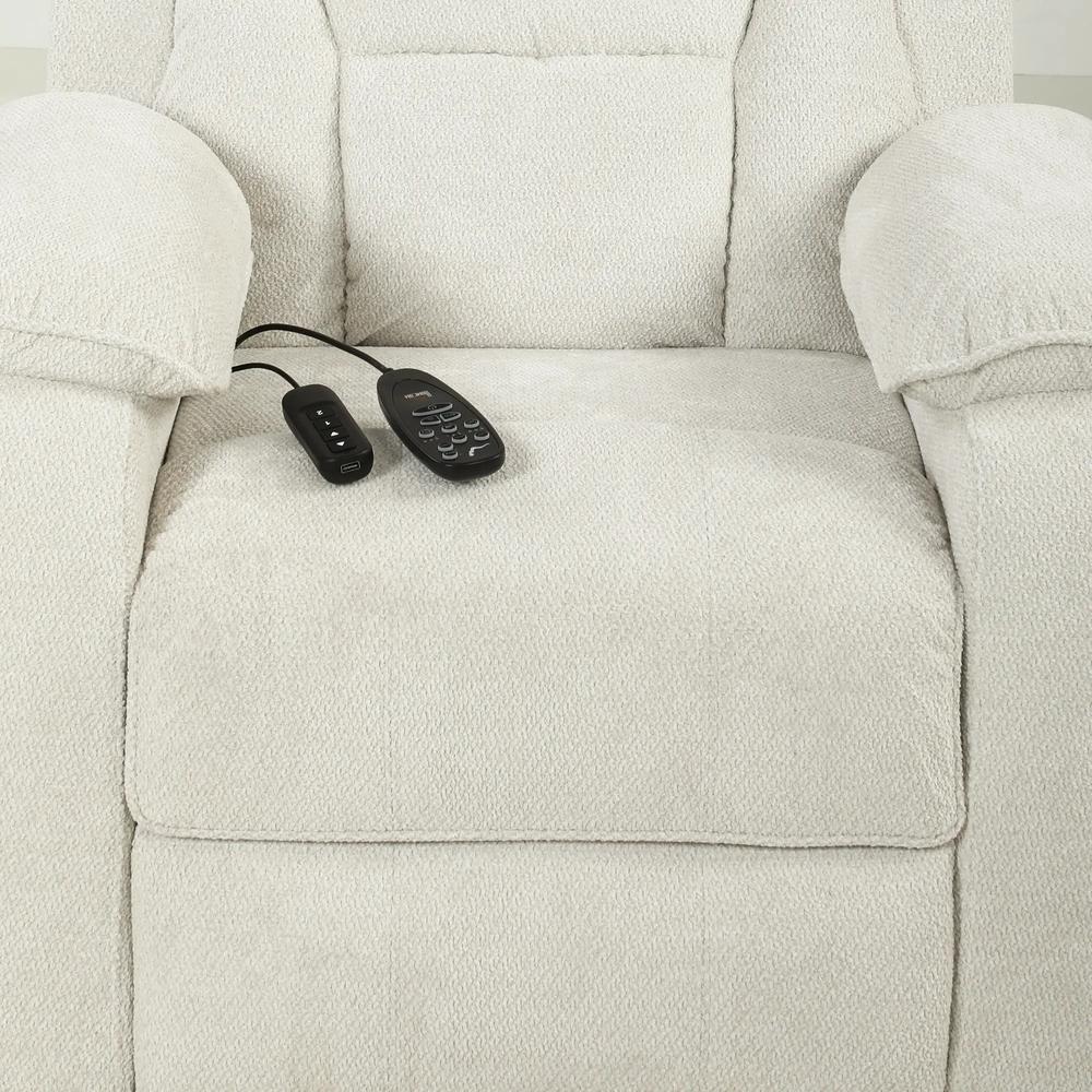 HOMCOM Power Recliner Armchair with Massage and Heat, Electric Reclining Chair with Wide Spring Seat Additional View 28