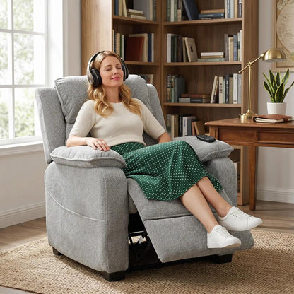 HOMCOM Power Recliner Armchair with Massage and Heat, Electric Reclining Chair with Wide Spring Seat Additional View 8