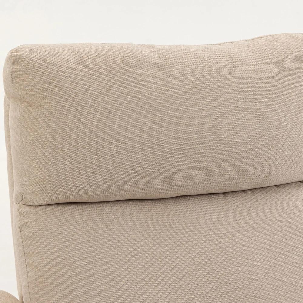 HOMCOM Recliner Armchair, Push Back Recliner Chair with Massage & Heat, Adjustable Armrests, Dual Side Pockets, Beige Additional View 13