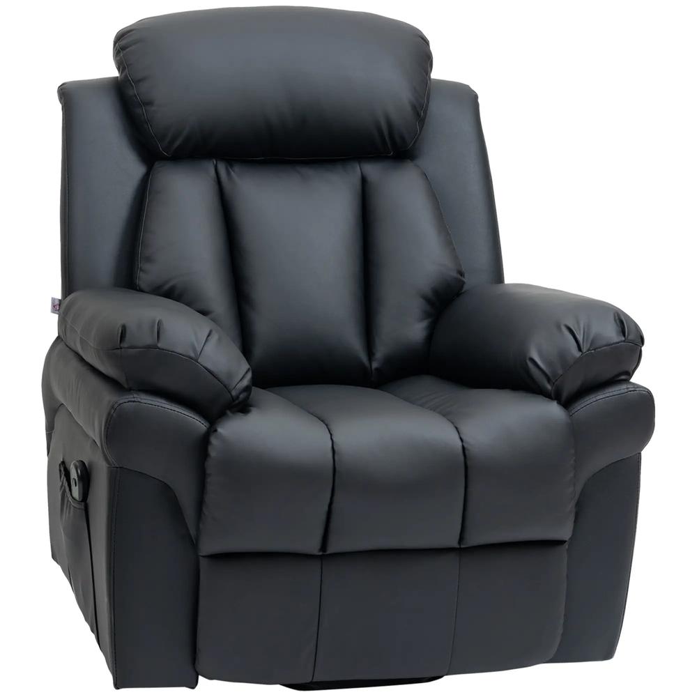 HOMCOM Power Lift Chair Recliner for Elderly, Electric Recliner Chair, Overstuffed Faux Leather Riser and Reclining Armchair with Remote Control, Side Pockets, for Living Room Additional View 11