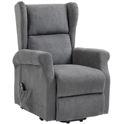 HOMCOM Power Lift Recliner Armchair, Electric Lift Chair for Elderly, Fabric Riser and Reclining Chair with Remote Control, Side Pockets, Extended Footrest, for Living Room Additional View 22