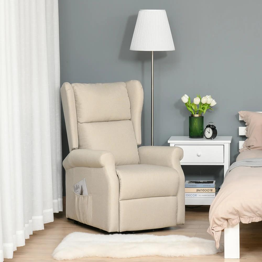 HOMCOM Power Lift Recliner Armchair, Electric Lift Chair for Elderly, Fabric Riser and Reclining Chair with Remote Control, Side Pockets, Extended Footrest, for Living Room Additional View 33