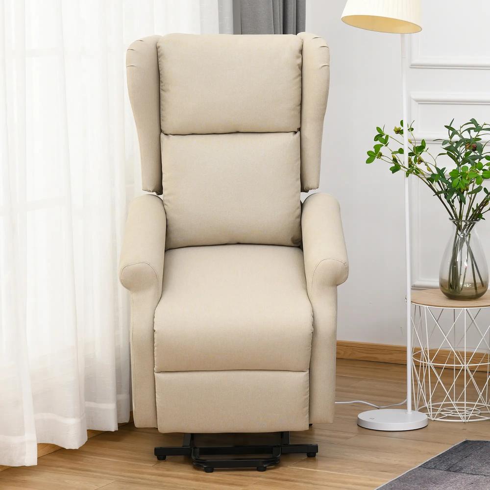HOMCOM Power Lift Recliner Armchair, Electric Lift Chair for Elderly, Fabric Riser and Reclining Chair with Remote Control, Side Pockets, Extended Footrest, for Living Room Additional View 35