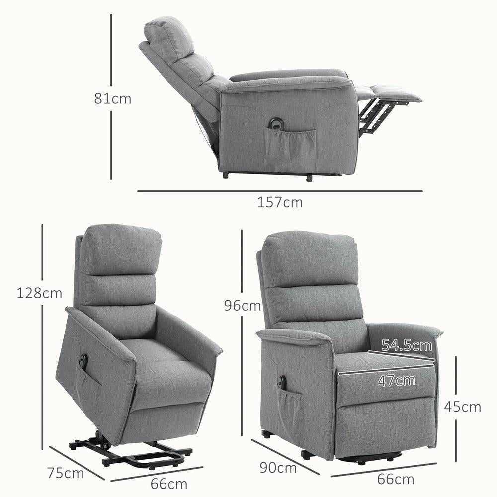 HOMCOM Electric Riser Recline Armchair, with Footrest Additional View 15