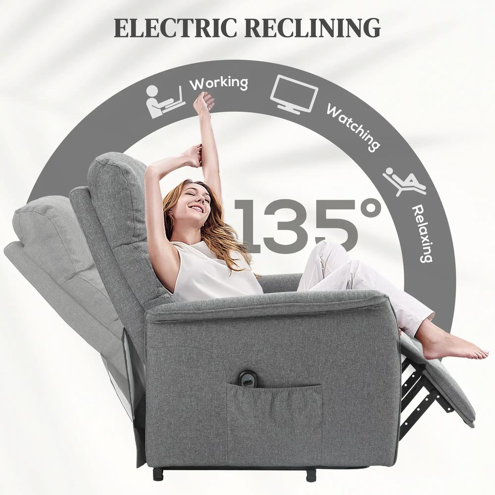 HOMCOM Electric Riser Recline Armchair, with Footrest Additional View 17