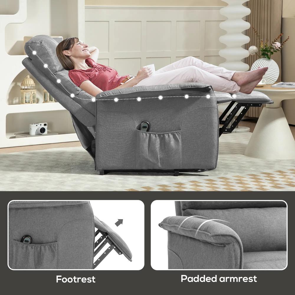 HOMCOM Electric Riser Recline Armchair, with Footrest Additional View 20