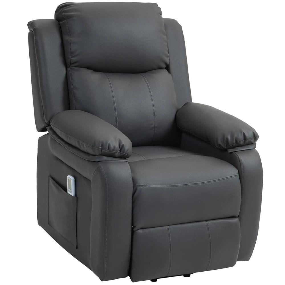 HOMCOM Riser and Recliner Chair with Vibration Massage, PU Leather Power Lift Chair for Elderly 713-091V70 Additional View 21