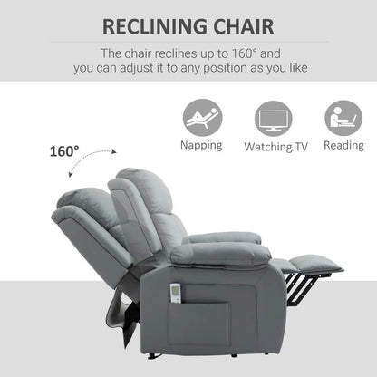 HOMCOM Riser and Recliner Chair with Vibration Massage, PU Leather Power Lift Chair for Elderly 713-091V70 Additional View 26