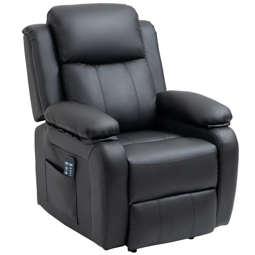 HOMCOM Riser and Recliner Chair with Vibration Massage, PU Leather Power Lift Chair for Elderly 713-091V71 Additional View 30