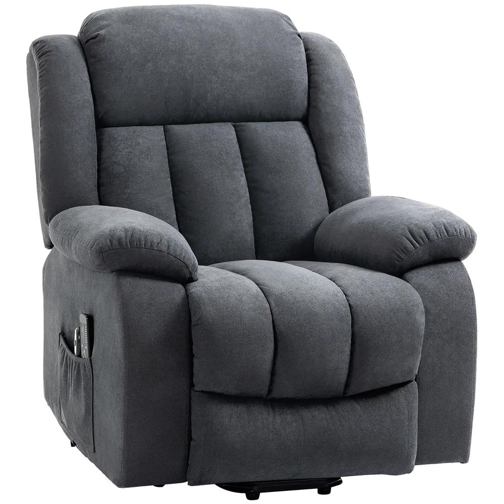 HOMCOM Power Lift Recliner Chair with Vibration Massage, Lift Chair for Elderly with Footrest, Remote, Side Pocket Additional View 12