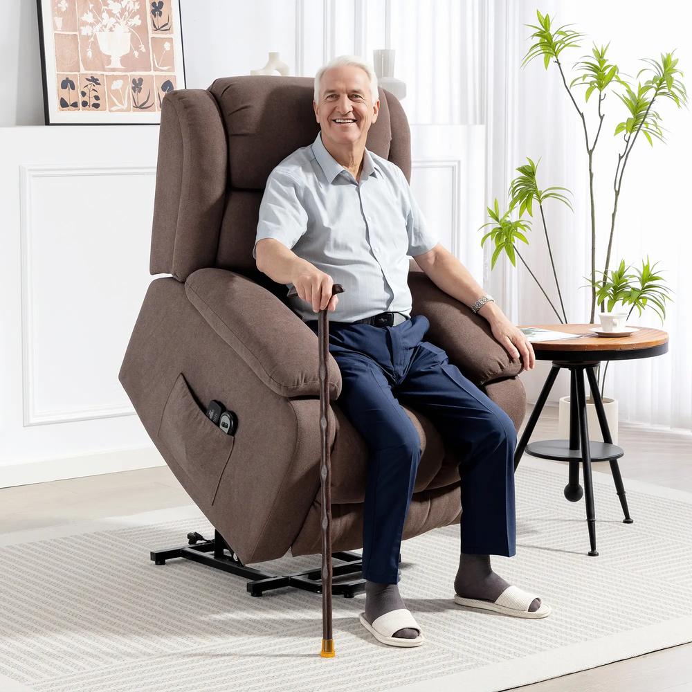 HOMCOM Power Lift Recliner Chair with Vibration Massage, Lift Chair for Elderly with Footrest, Remote, Side Pocket Additional View 16