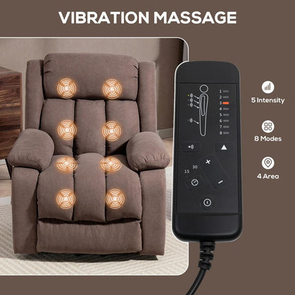 HOMCOM Power Lift Recliner Chair with Vibration Massage, Lift Chair for Elderly with Footrest, Remote, Side Pocket Additional View 19