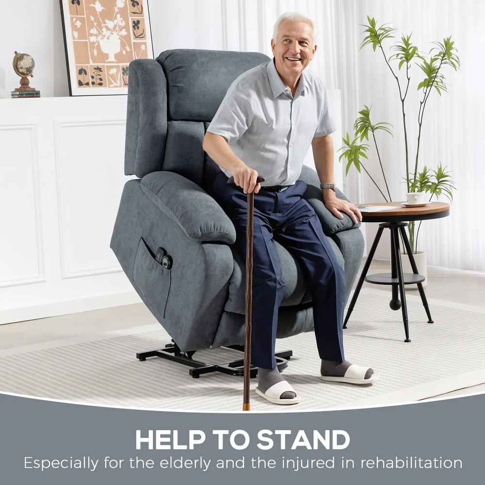 HOMCOM Power Lift Recliner Chair with Vibration Massage, Lift Chair for Elderly with Footrest, Remote, Side Pocket Additional View 31