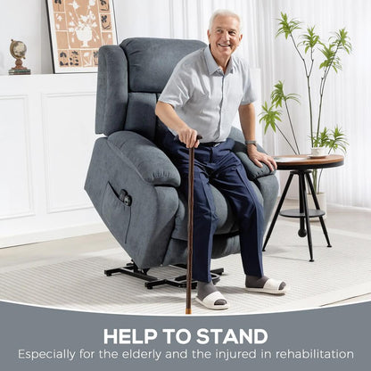 HOMCOM Power Lift Recliner Chair with Vibration Massage, Lift Chair for Elderly with Footrest, Remote, Side Pocket Additional View 31