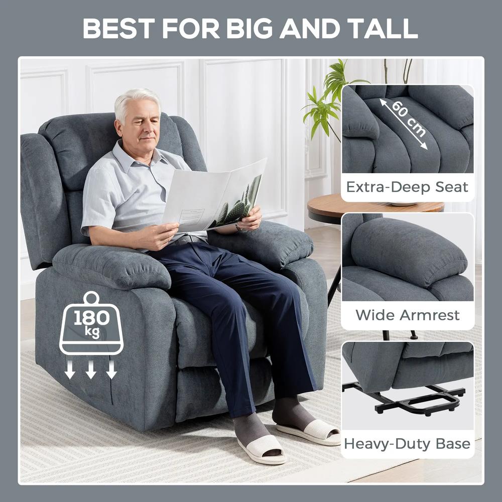 HOMCOM Power Lift Recliner Chair with Vibration Massage, Lift Chair for Elderly with Footrest, Remote, Side Pocket Additional View 34