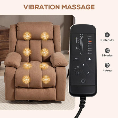HOMCOM Power Lift Recliner Chair with Vibration Massage, Lift Chair for Elderly with Footrest, Remote, Side Pocket Additional View 45