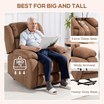 HOMCOM Power Lift Recliner Chair with Vibration Massage, Lift Chair for Elderly with Footrest, Remote, Side Pocket Additional View 47