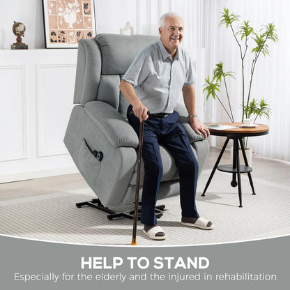 HOMCOM Power Lift Recliner Chair with Vibration Massage, Lift Chair for Elderly with Footrest, Remote, Side Pocket Additional View 55
