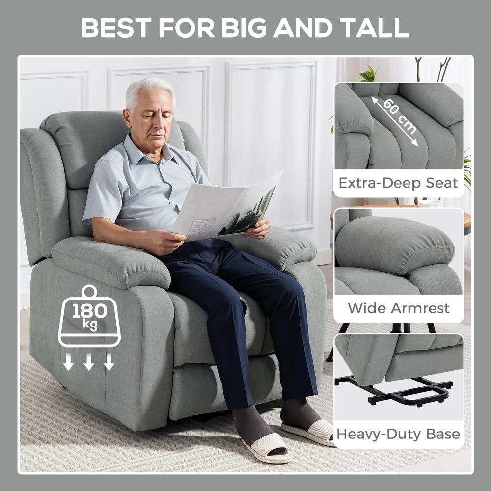HOMCOM Power Lift Recliner Chair with Vibration Massage, Lift Chair for Elderly with Footrest, Remote, Side Pocket Additional View 58