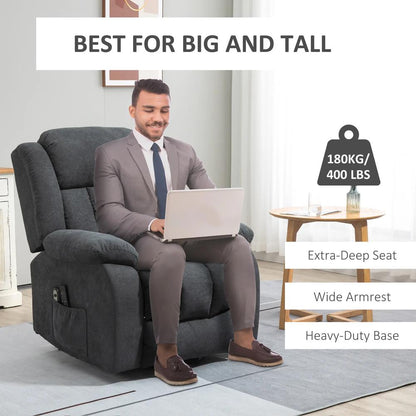 HOMCOM Power Lift Recliner Chair with Vibration Massage, Lift Chair for Elderly with Footrest, Remote, Side Pocket Additional View 7