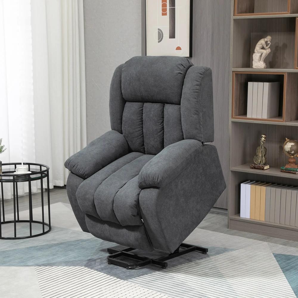 HOMCOM Power Lift Recliner Chair with Vibration Massage, Lift Chair for Elderly with Footrest, Remote, Side Pocket Additional View 10