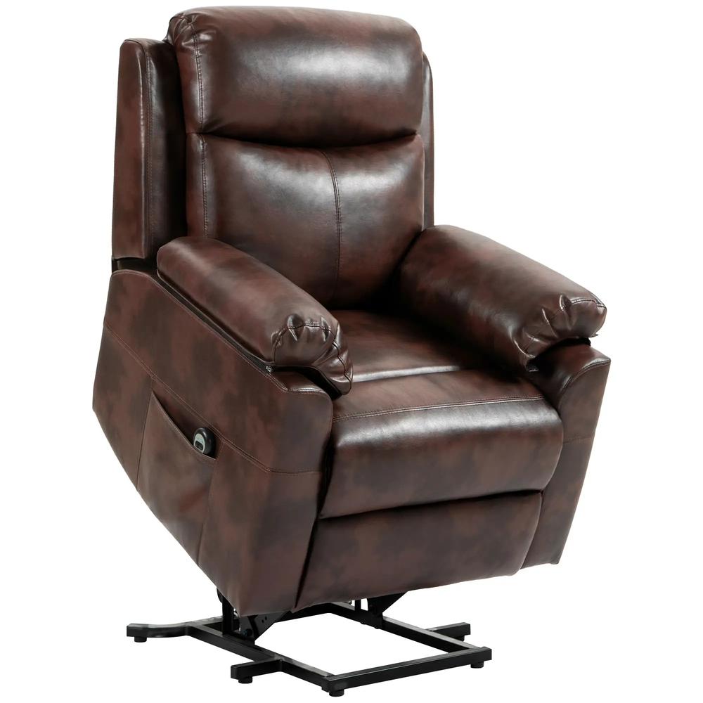 HOMCOM Faux Leather 70&deg; Electric Riser Recliner Chair Additional View 12
