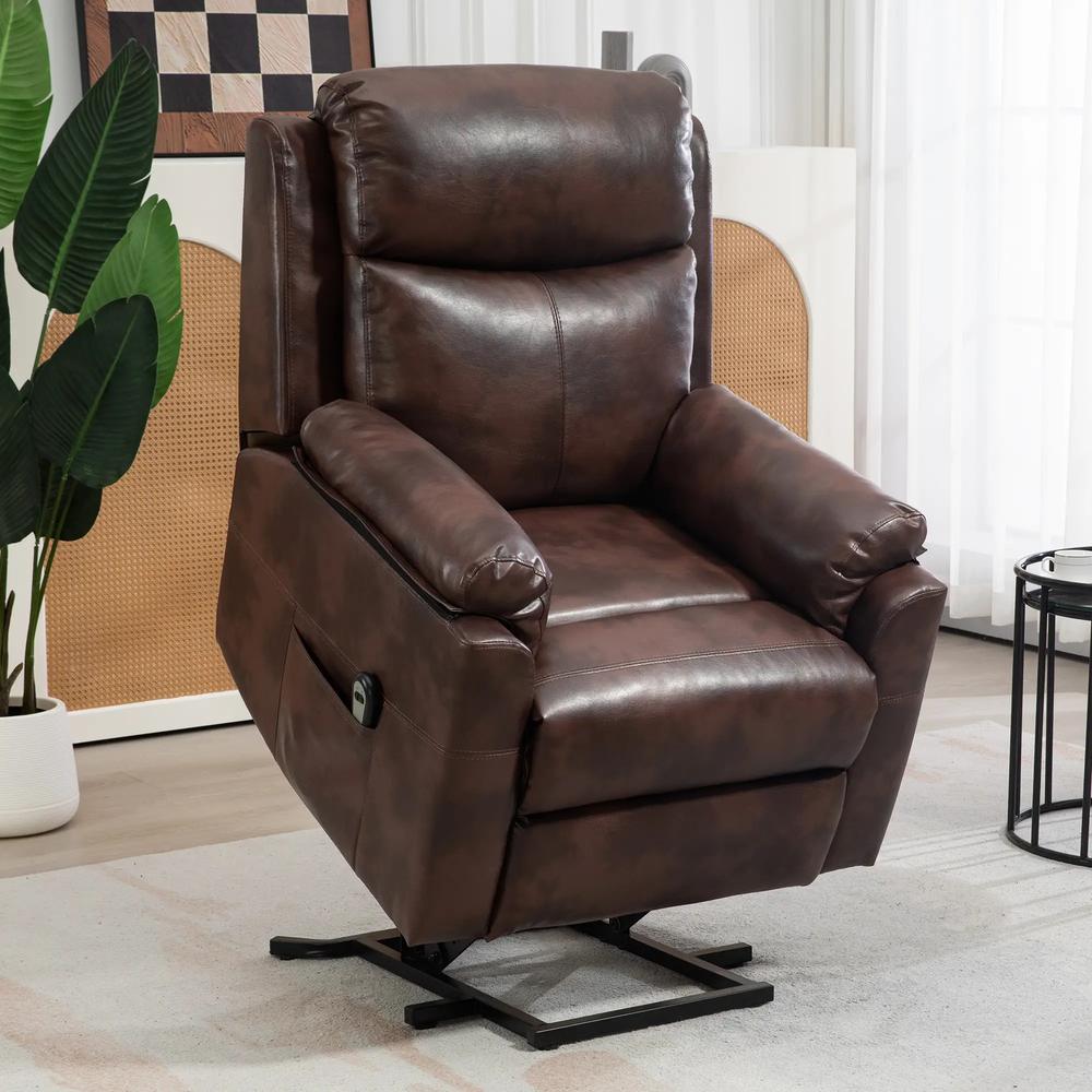 HOMCOM Faux Leather 70&deg; Electric Riser Recliner Chair Additional View 13
