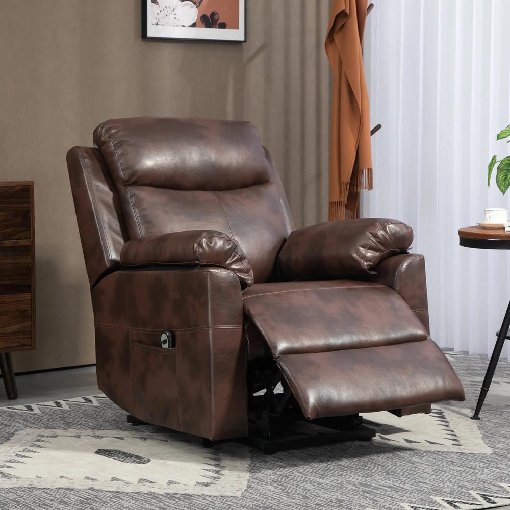 HOMCOM Faux Leather 70&deg; Electric Riser Recliner Chair Additional View 18