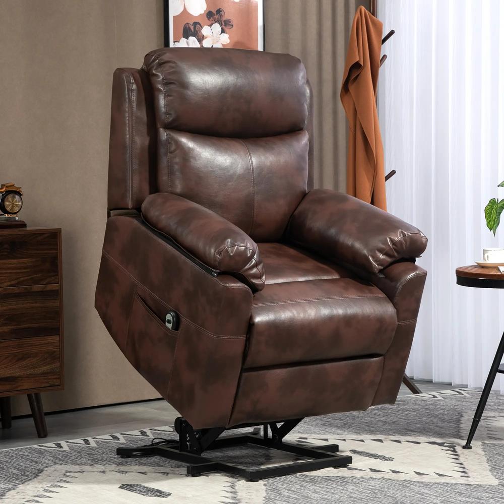 HOMCOM Faux Leather 70&deg; Electric Riser Recliner Chair Additional View 21