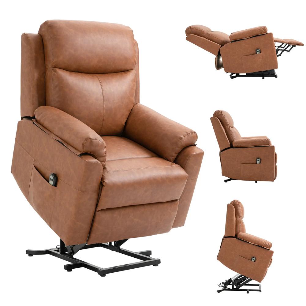 HOMCOM Faux Leather 70&deg; Electric Riser Recliner Chair Additional View 23