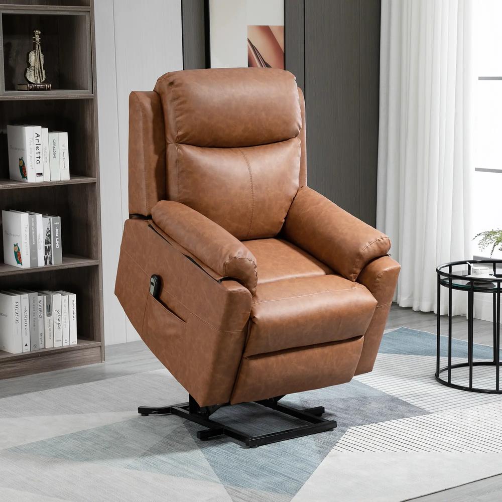 HOMCOM Faux Leather 70&deg; Electric Riser Recliner Chair Additional View 24
