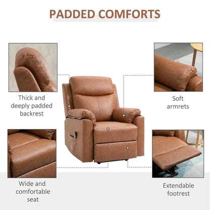 HOMCOM Faux Leather 70&deg; Electric Riser Recliner Chair Additional View 28