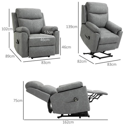 HOMCOM Faux Leather 70&deg; Electric Riser Recliner Chair Additional View 35