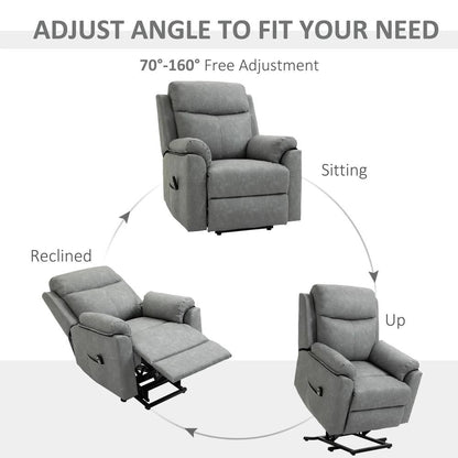 HOMCOM Faux Leather 70&deg; Electric Riser Recliner Chair Additional View 36