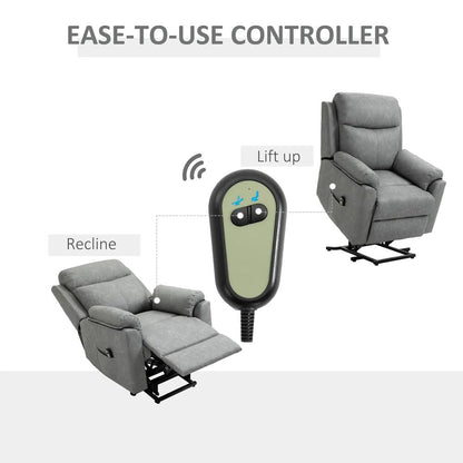 HOMCOM Faux Leather 70&deg; Electric Riser Recliner Chair Additional View 37